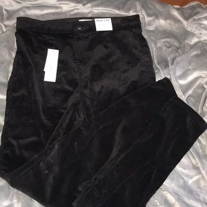 TopShop Joni Jeans black corduroy